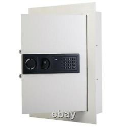 Safe In Wall Safe Lock Box Flat Recessed Stainless Steel with Keypad