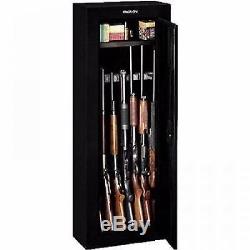 Security Gun Cabinet 8 Gun Safe Shotgun Rifles Firearms Key Coded Storage NEW