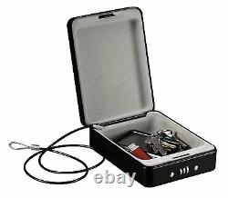 Security Lock Box Safe Small Travel Home Money Secure Steel Solid Gun Heavy Duty