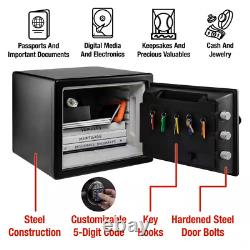 Security Safe Box Fireproof & Waterproof with Digital Combination Lock Small