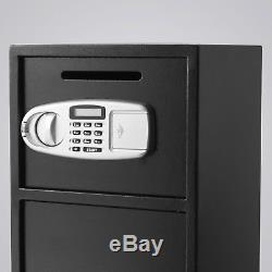 Security Safe Deposit Drop Box Combination Lock Deluxe Electronic Double Doors