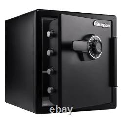 Security Safe Lock Box Fireproof & Waterproof with Preset Dial Combination Lock