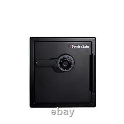 SentrySafe Fire And Water Resistant Safe With Dial Lock 1.23 cu. Ft. Black New