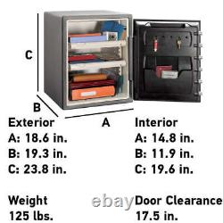 SentrySafe SF205CV Fire-Resistant Safe with Combination Lock, 2.0 cu. Ft