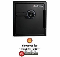 SentrySafe Security Combination Lock Box Home Cash Gun Chest Fireproof 1.23 CuFt