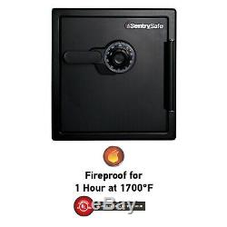 SentrySafe Security Combination Safe Fireproof Lock Box 1.23 CuFt Home Cash Gun