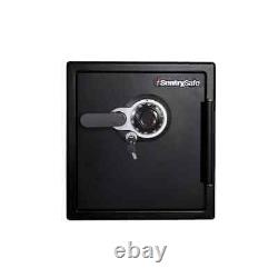 Sentry Fireproof, Waterproof Safe With Dial Lock And Dual Key 1.2 cu. Ft. Black