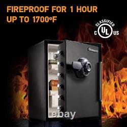 Sentrysafe Black Fireproof Waterproof Floor Safe with Dial Combination Lock for