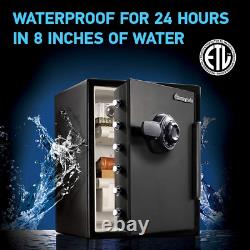 Sentrysafe Black Fireproof Waterproof Floor Safe with Dial Combination Lock for