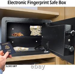 SereneLife Electronic Fingerprint Fire Lock Fireproof Digital Home Black