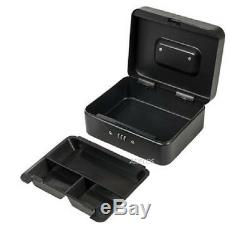 Silverline Keyless Combination Lock Petty Cash Money Box Tin Safe Lockable Boxes