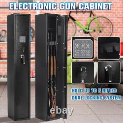 Snailhome Key Lock Electronic 5 Gun Fireproof Safe Ammo Storage Box Cabinets