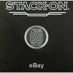 Stack-On Gun Safe Adjustable Shelves Electronic Lock Matte Black (24-Gun)