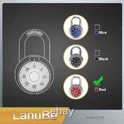 Standard Dial Combination Lock, 2 in. Wide, with Different Combinations Red