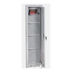 Storage Gun Cabinet Full Length In Wall Vault Rifle Shotgun Safe Key Lock NEW