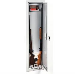 Storage Steel Safe Gun Cabinet Electronic Lock 2 Shotgun & Rifles Safety Firearm
