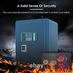 Super Large 4.5 Cub Safe Box Double Lock Account Fireproof Lockbox Home Office