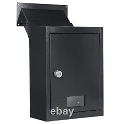 Through The Wall Drop Box with Combination Lock, Adjustable Chute Deposit Safe