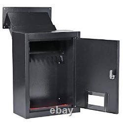 Through The Wall Drop Box with Combination Lock, Adjustable Chute Deposit Safe