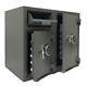 Two Door Cash Bag Depository Drop Safe With Quick Access Electronic Keypad Lock