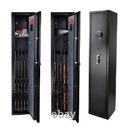 USA Fingerprint Access 5 Gun Firearm Storage Cabinet Security Rifle Shotgun Safe