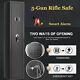 Upgraded Quick Access Rifle Safe 5 Gun Security Cabinet Double Lock + 4 Keys Us