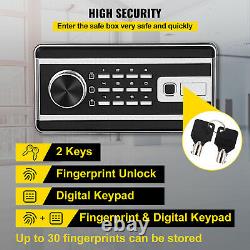 VEVOR Biometric Safe Box Keypad Lock Fireproof Security Home Office Hotel Gun