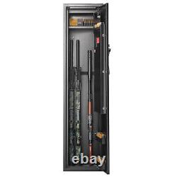 VEVOR Gun Safe Rifle Safe with Built-in Storage Locker 5 Rifles Storage Cabinet