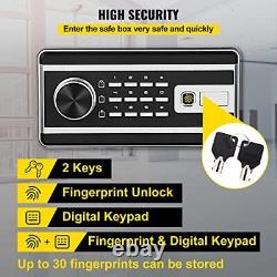 VEVOR Safe Box Lock Security 2.1 Cubic Feet Fingerprint Biometric Home Office