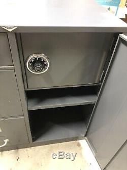 Vintage Cole Steel Cabinet 3 Drawers, Locking Cabinet, Combination Safe
