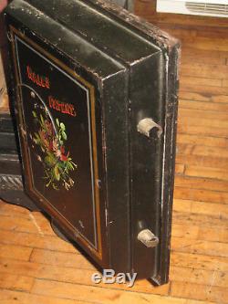 Working 1800's Antique Combination Safe Hall's Safe & Lock Co Home Office Orig